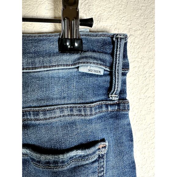 Mother Insider Crop Step Chew 30 raw hem medium wash fair - Picture 4 of 13